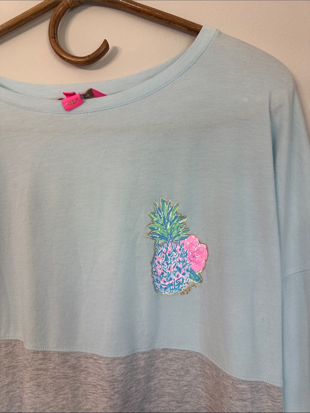 Lilly Pulitzer Pastel Blue Finn Top - Picture 3 of 4